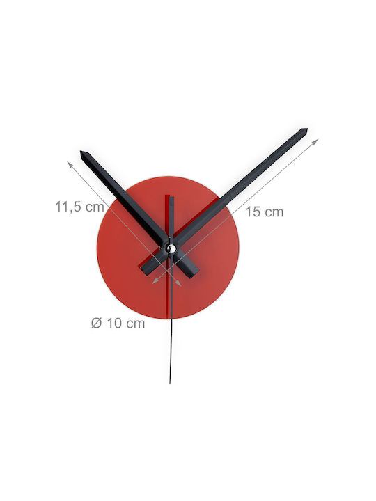 Decorative Wall Clock Diy Hearts 50 100 Cm 3d Effect Red
