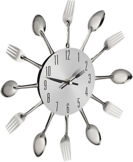 Wanduhr Besteck Silber Relaxdays Wanduhr Besteck Silber Relaxdays