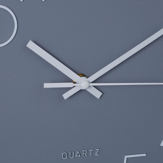 Wall Clock Kitchen Living Room Decorative Modern Arabic Numbers 30 X 4 Cm White Gray