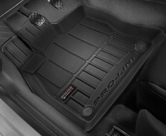 Frogum Set of Front and Rear Mats 4pcs Tray Type for Ford Puma 2019 Black