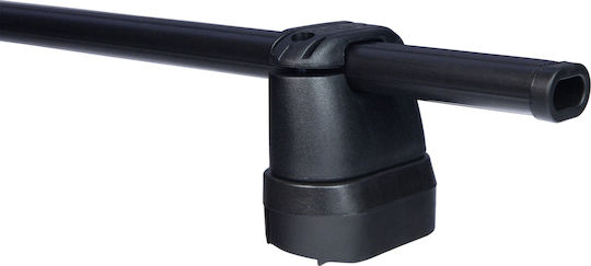 Cam Metallic Car Roof Bars 112cm for Fiat Stilo Set with Roof Rack Legs Black