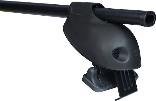 Cam Car Roof Bars Metallic 112cm for Peugeot 306 5D Set with Roof Rack Legs Black