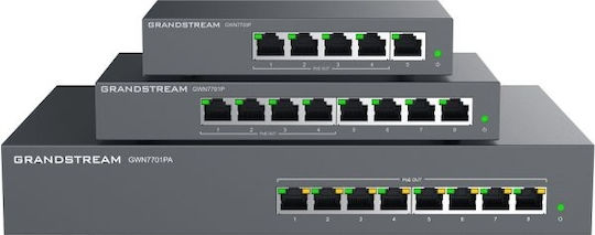 Grandstream GWN7701PA Unverwaltet L2 PoE+ Switch mit 8 Ports Gigabit (1Gbps) Ethernet