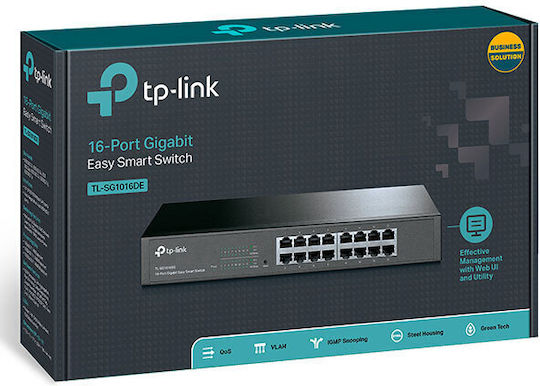 TP-LINK TL-SG1016DE Managed L2 Switch with 16 Gigabit (1Gbps) Ethernet Ports
