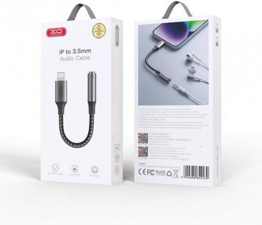 XO Konverter Blitzschlag männlich zu 3.5mm weiblich Gray 1Stück 16.005.0292