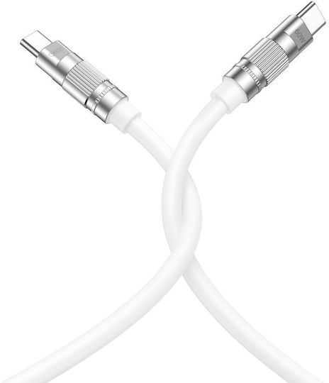 XO USB 2.0 Cable USB-C Male - USB-C 60W PD White 1.2m