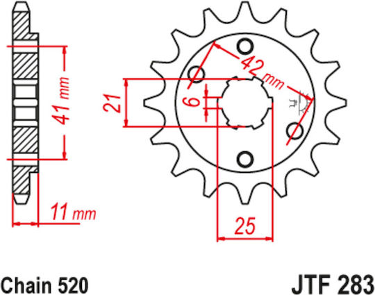 JT Sprockets Front Sprocket for Honda NSR