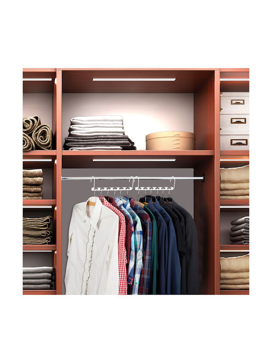 Set 6 Suporturi Pentru Umerașe Relaxdays Alb 8.5 X 26 X 5.4 Cm