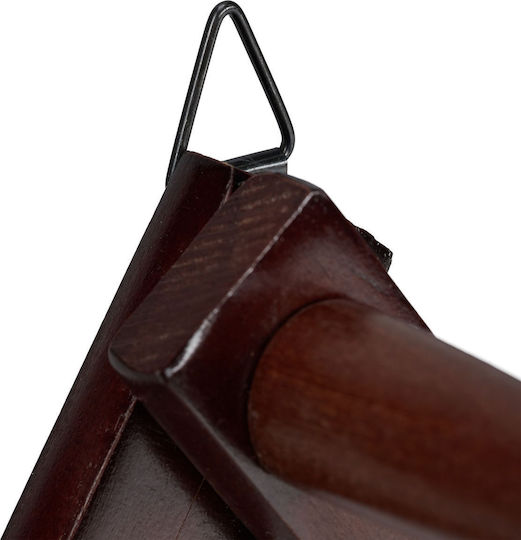 Folding Wall Coat Rack 10 Hooks Dimensions 32 X 10 Cm Dark Brown Relaxdays