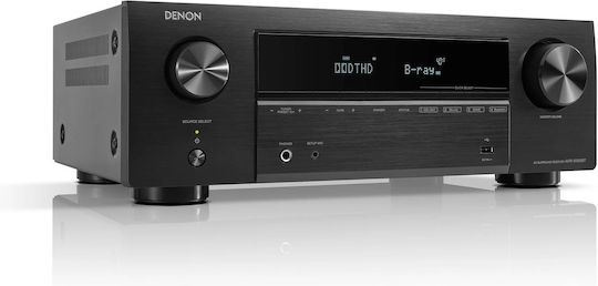 Denon AVR-X580BT Home Cinema Amplifier 4K/8K 5.2 Channels 70W/8Ω 90W/6Ω with HDR and Dolby Atmos Black