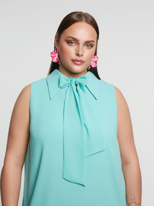 Rochie Midi de Vară pentru Femei Turcoaz