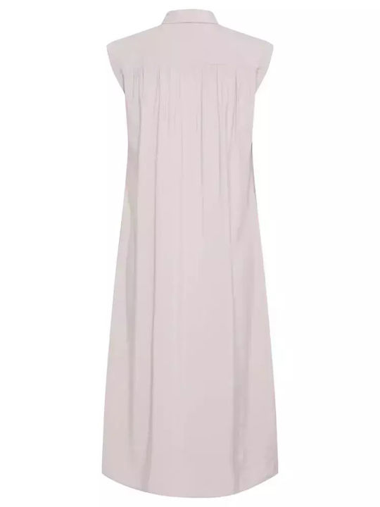Summer Midi Shirt Dress Grey