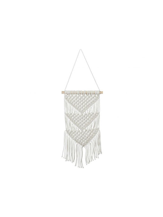 Cream Wall Macrame Decor Dimensions 70 X 25.5 X 1.5 Cm Relaxdays