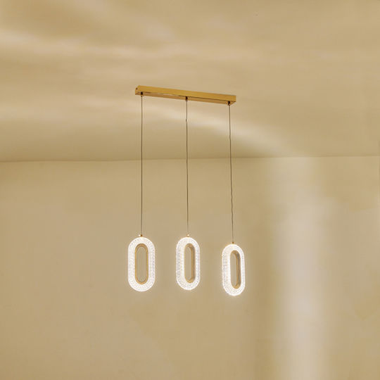 Eurolamp Κρεμαστό Φωτιστικό Ροζ Χρυσό LED με Θερμό Λευκό Φως Ράγα 57x125x129εκ.