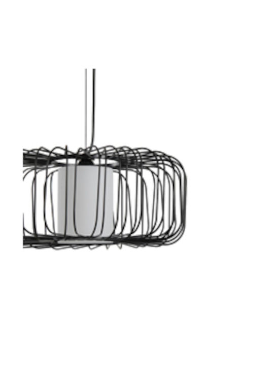 Eurolamp Airy Pendant Light Black with Socket E27 34x34x152cm