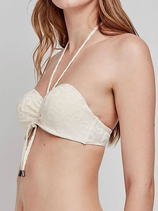 Strapless Bikini Top Beige
