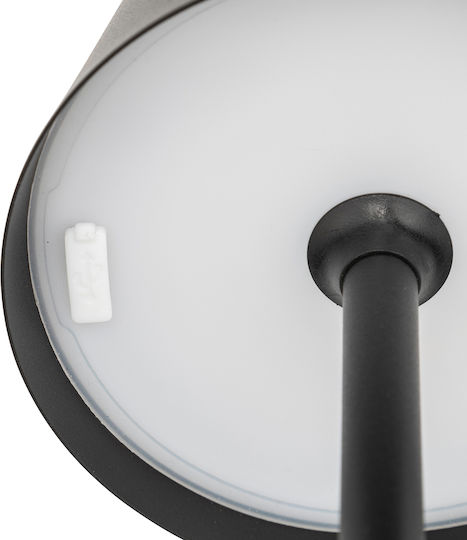 Metal Table Lamp LED with Black Shade and Base