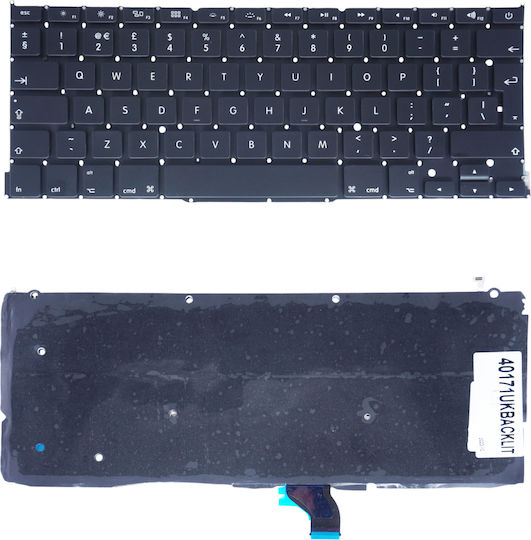 Πληκτρολόγιο Laptop Apple Macbook Pro A1502 Retina Mf839 Mf840 Mf841 Me864 Me664 Me293 Me294 Uk Backlit Version Black Keyboard Κωδ.40171ukbacklit