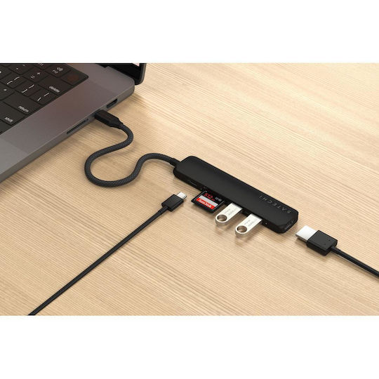 Satechi ST-P6SK USB-A / USB-C Docking Station with HDMI 4K PD Black