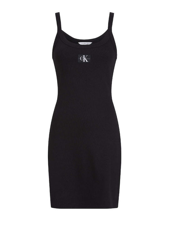 Summer Mini Knitted Dress Black