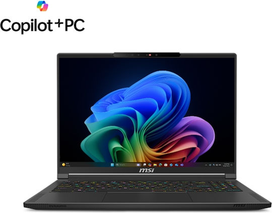 MSI Stealth A16 AI+ A3XVFG 16" OLED QHD+ 240Hz (Ryzen AI 300 Series-9 ХX 370/32GB/1TB SSD/GeForce RTX 4060/W11 Home) (Международна английска клавиатура)