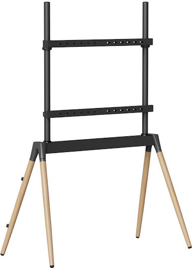 Gembird TVS-86F-01-BK Βάση Τηλεόρασης Δαπέδου έως 86" Μαύρο