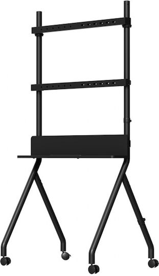 Gembird TVS-86F-02 Стойка за телевизор Подов до 86" Черен