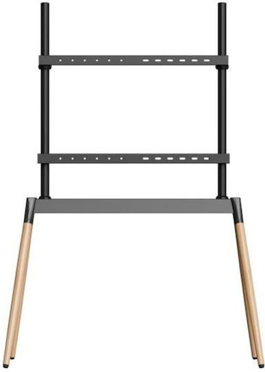 Gembird TVS-86F-01-BK Βάση Τηλεόρασης Δαπέδου έως 86" Μαύρο