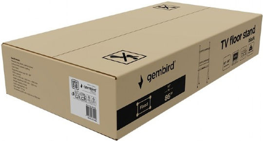 Gembird TVS-86F-02 Стойка за телевизор Подов до 86" Черен