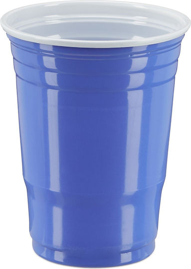 Relaxdays Einwegbecher Kunststoff Blau 480ml