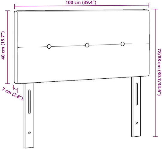 vidaXL Wooden Bed Headboard Pink 100x88cm