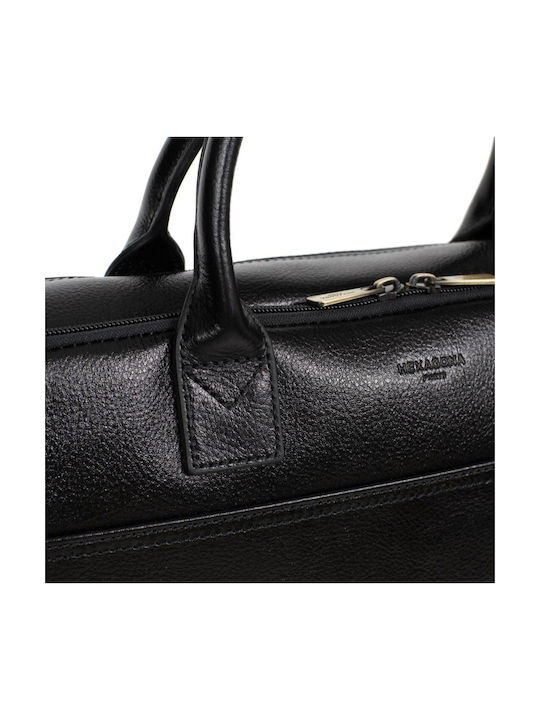 Leder Herrentasche Geldbörse Schwarz
