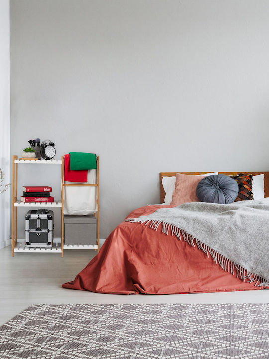 Relaxdays Καλάθι Απλύτων Bamboo 34lt Λευκό