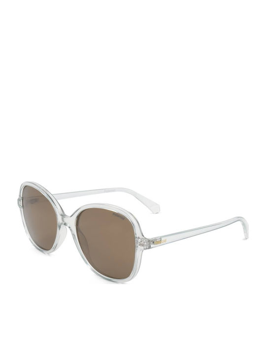 Polaroid Feminini Ochelari de soare cu Gri Cadru și Maro Polarized Lentilă PLD4136/S KB7/SP