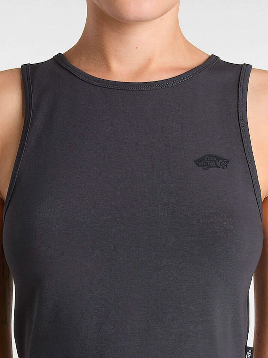 W Style 76 Ii Fitted Women's Summer Sleeveless Crop Top Charcoal
