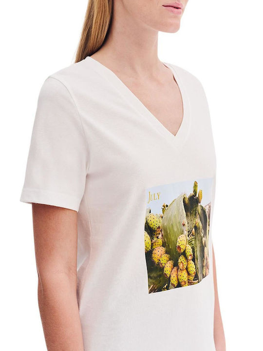 Women's Blouse Short Sleeve White