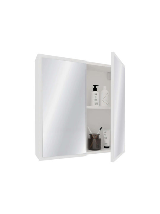 Badezimmerspiegel Berührung mit Schrank 60x13cm Weiß