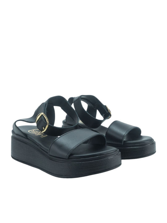 Flache Sandalen für Damen in Schwarz Farbe