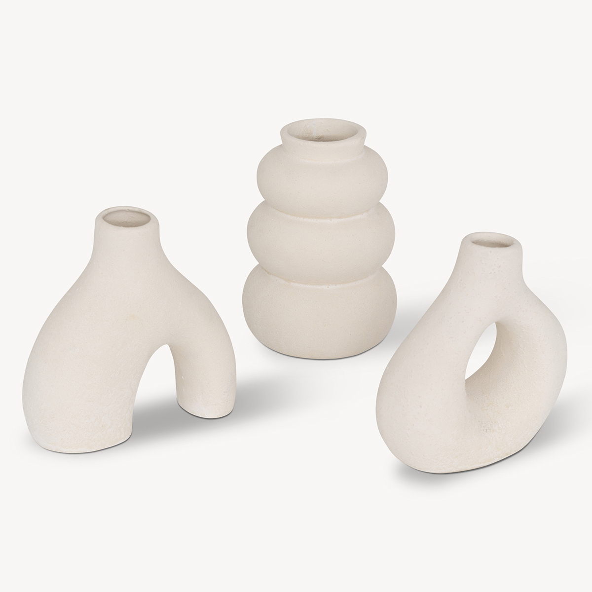 Vază Decorativă Ceramică Lora Ecru 206567 3buc | Skroutz Romania