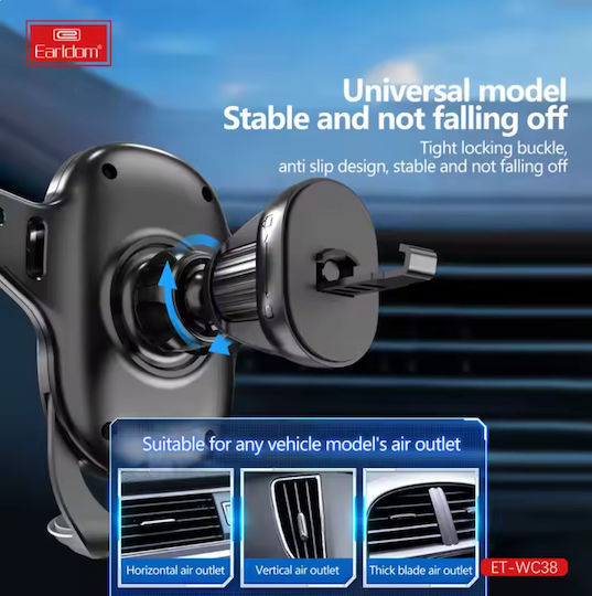 Earldom Car Mobile Mount 4-6 Inches with Adjustable Hooks Black