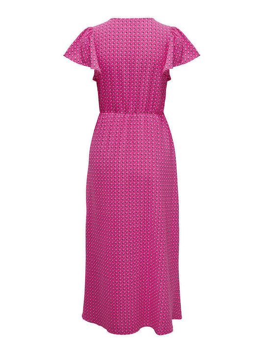 Summer Midi Wrap Dress Very Berry
