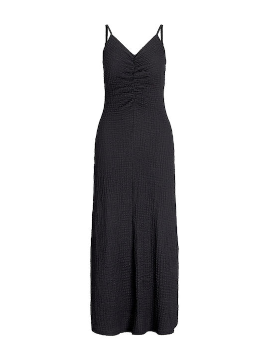 Summer Midi Knitted Black Dress