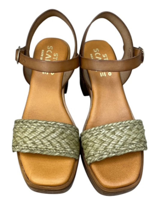 Leather Sandals Anatomic Khaki