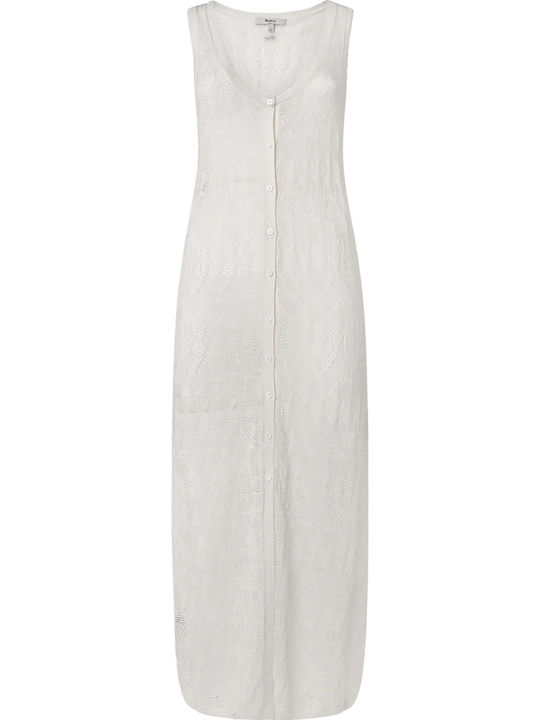 Patty Sommer Midi Hemdkleid Kleid Weiß