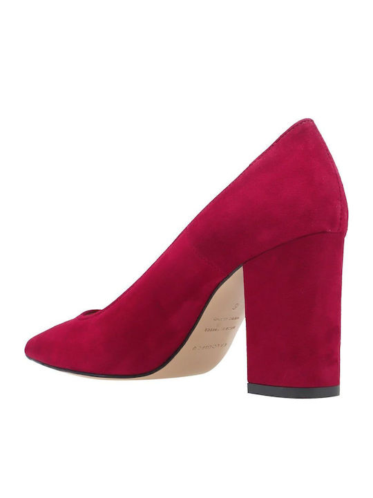 Suede Burgundy High Heels