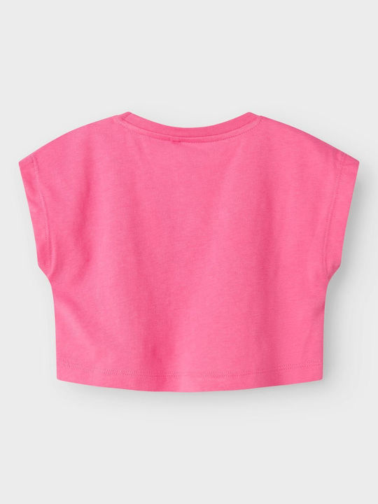 Παιδικό Crop Top Κοντομάνικο Flamingo Carmine Rose