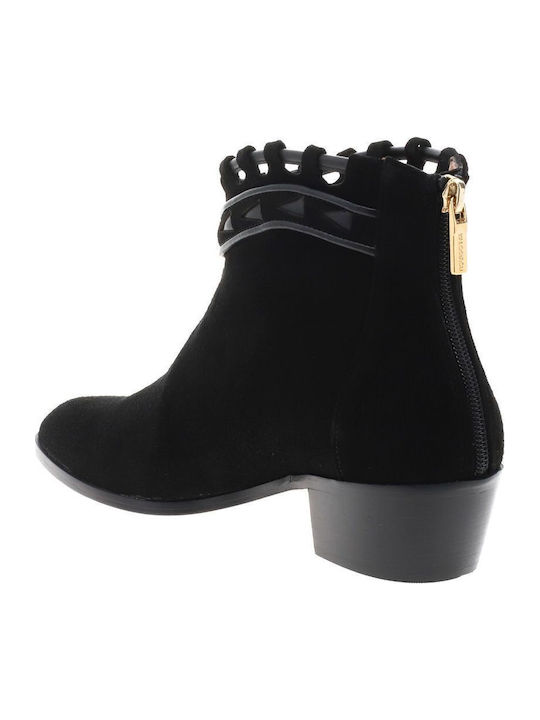 Suede Women's Ankle Boots Black