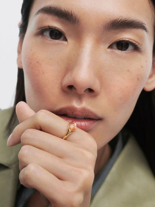 P D Paola Damen Ring mit Steinen aus Silber Vergoldet