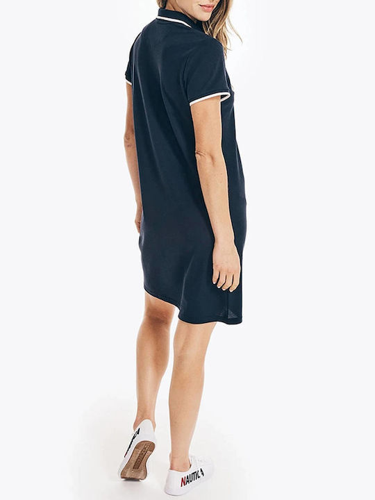Nautica Πλεκτό Φόρεμα All day Navy Μπλε
