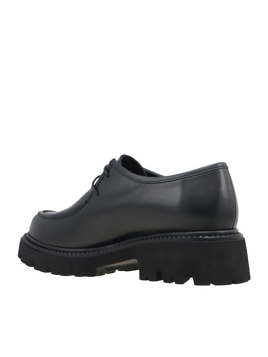 Leather Women's Moccasins in Black Color